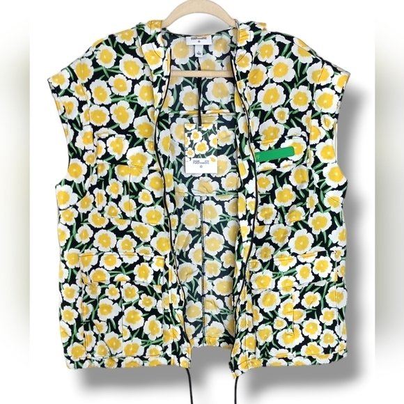 NWT Diane Von Furstenberg X Target Packable Poppy Short Sleeve Hooded Vest Small - Picture 10 of 17